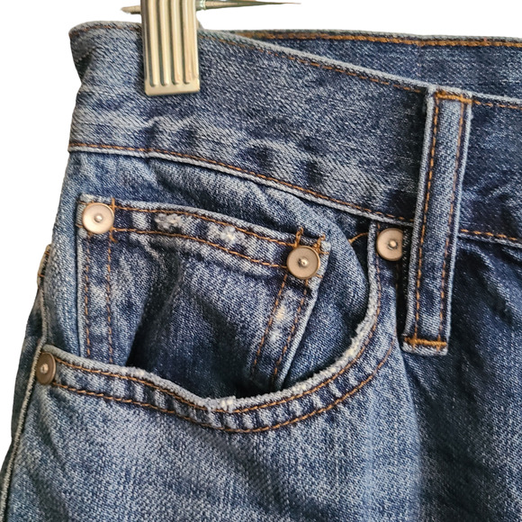 POINT SUR J. CREW Retro Boy‎ High Rise Frayed Hem Cotton Jeans K3440 Women's 24 - Picture 6 of 15